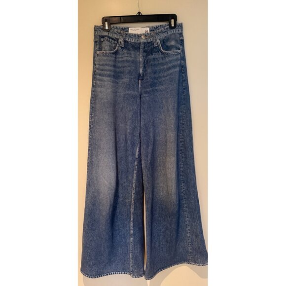 rag & bone Miramar Sofie High Waist Cotton Terry Sweatpant Jeans Kimbr Size 25 - Picture 4 of 9